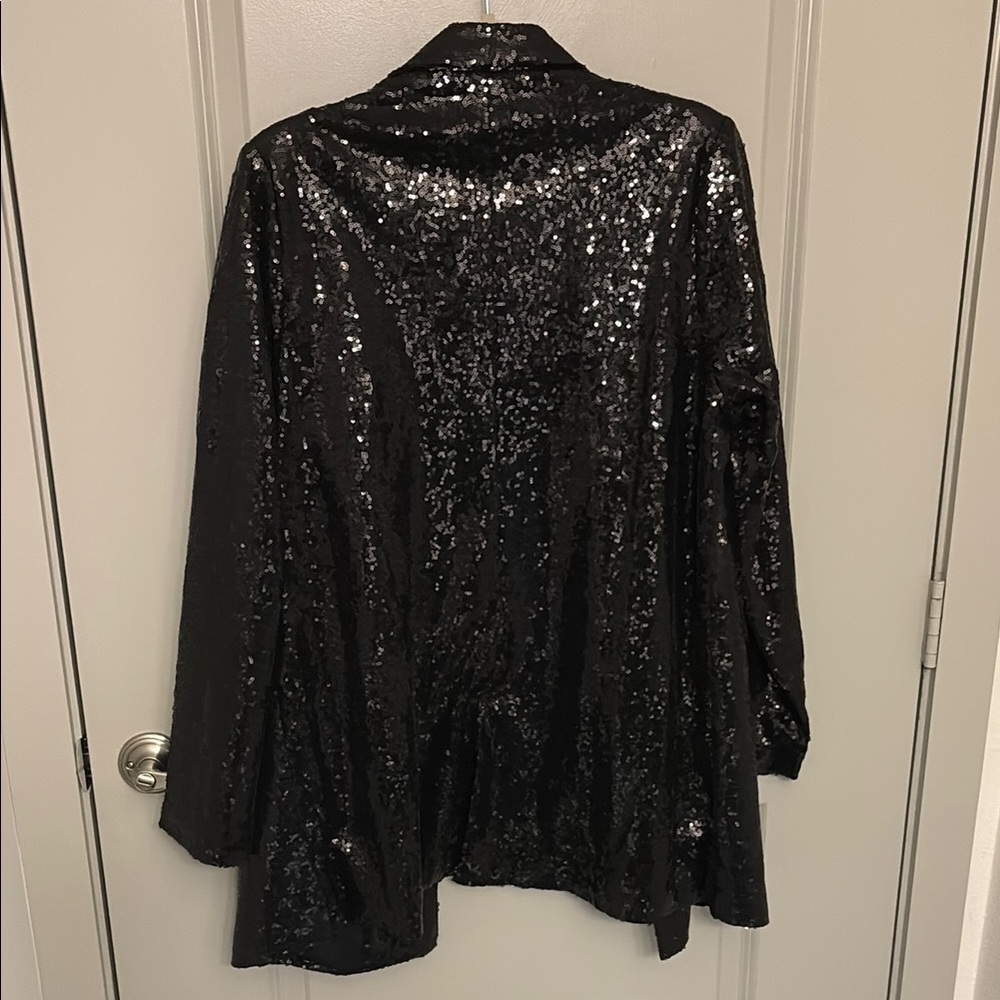 NWT ASOS Black Sequin Blazer - Picture 4 of 4
